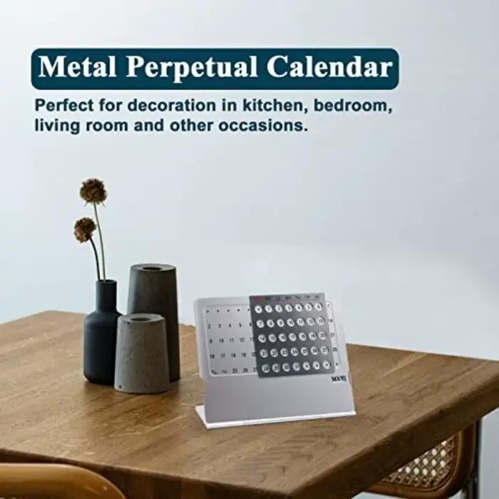 Calendrier de bureau manuel réglable en alliage d'aluminium