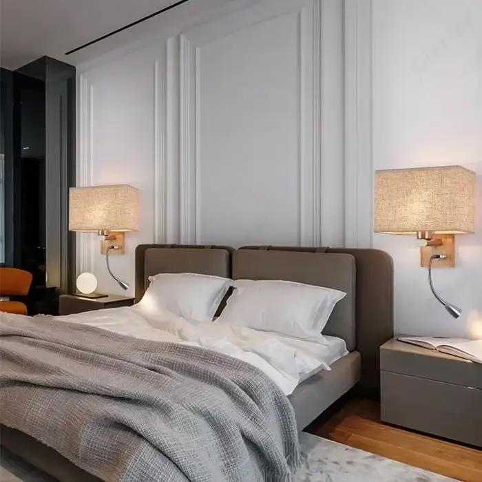 Applique murale LED en bois E27