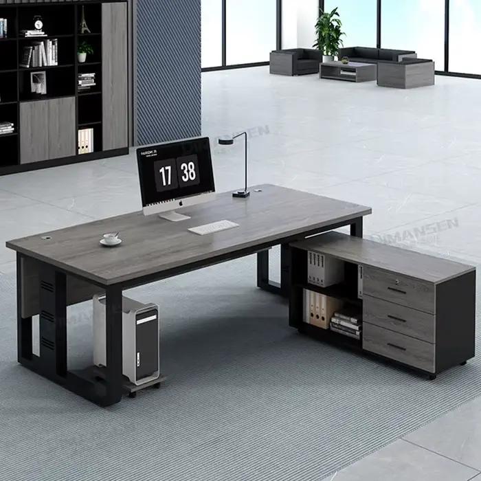 Table de bureau design de luxe moderne en bois pour bureau de direction et espaces de travail à domicile