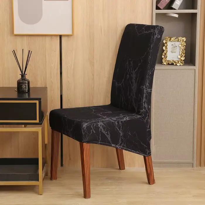 Housse de chaise à dossier haut et élastique universel