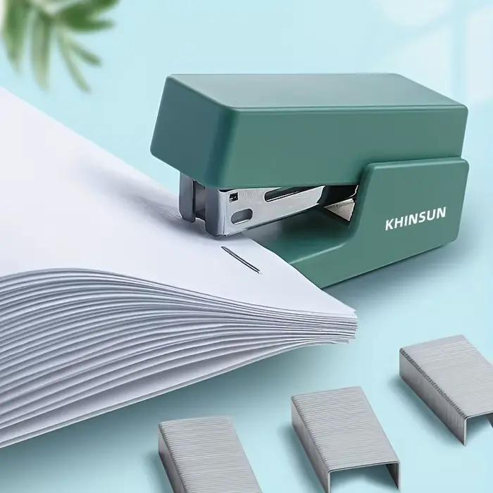 KHINSUN Mini agrafeuse ensemble Portable couleur papier reliure Machine utiliser 24/6 26/6 agrafes mode papeterie fournitures de bureau
