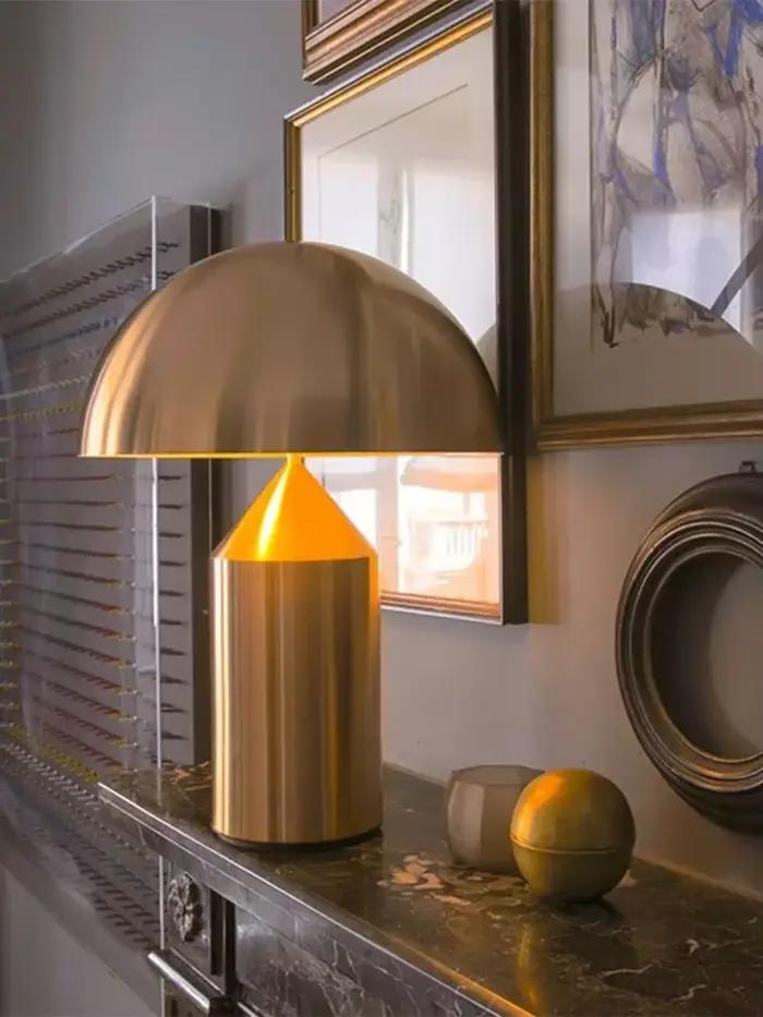 Lampe de table LED moderne de luxe en forme de champignon