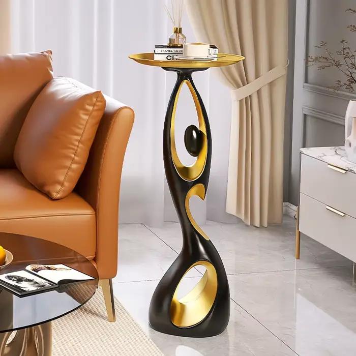 Table d'angle minimaliste moderne Table d'appoint créative pour salon canapé petite Table basse pour la maison support de rangement artistique au sol diseño artístico único para sala de estar