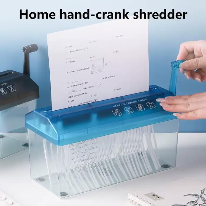 Mini déchiqueteuse manuelle portable pour bureau à domicile