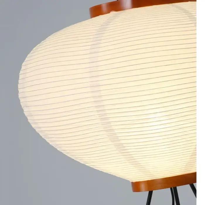 Lampadaire japonais Noguchi Akari en papier de riz Wabi Sabi