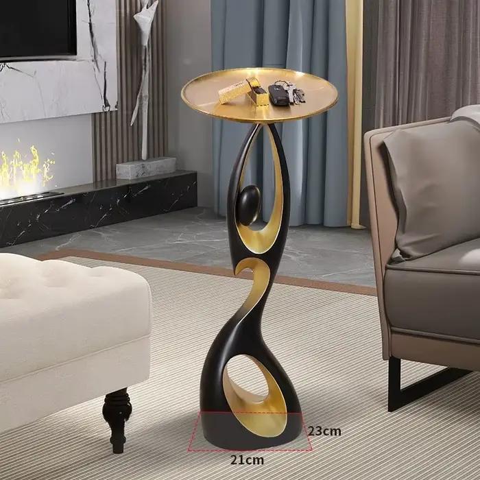 Table d'angle minimaliste moderne Table d'appoint créative pour salon canapé petite Table basse pour la maison support de rangement artistique au sol diseño artístico único para sala de estar