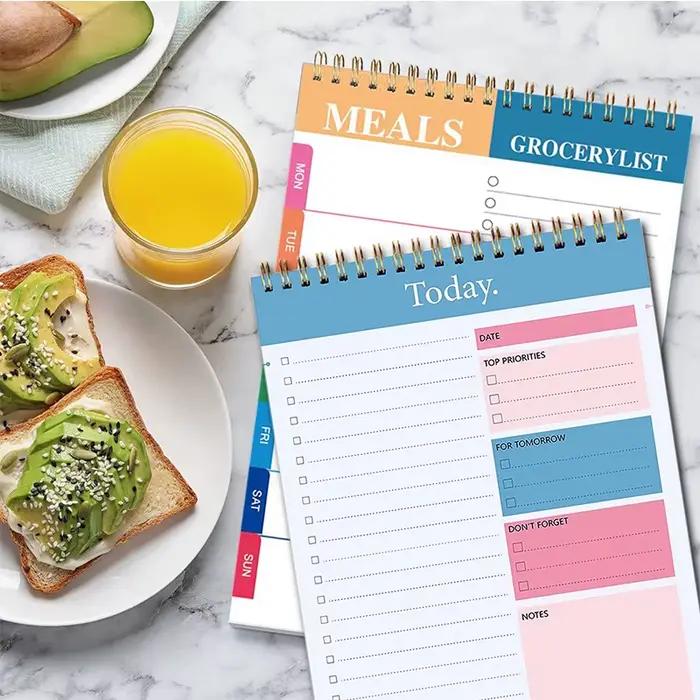 Planificateurs de repas hebdomadaires/bloc-notes de planification quotidienne