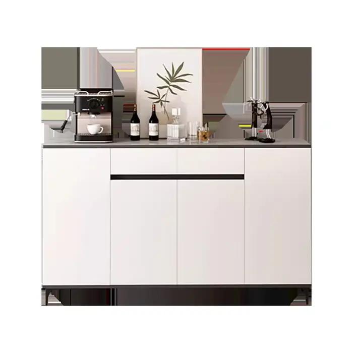 Armoire de salon minimaliste au design simple, armoire blanche de qualité supérieure, armoires à proximité cachée, meubles de cuisine