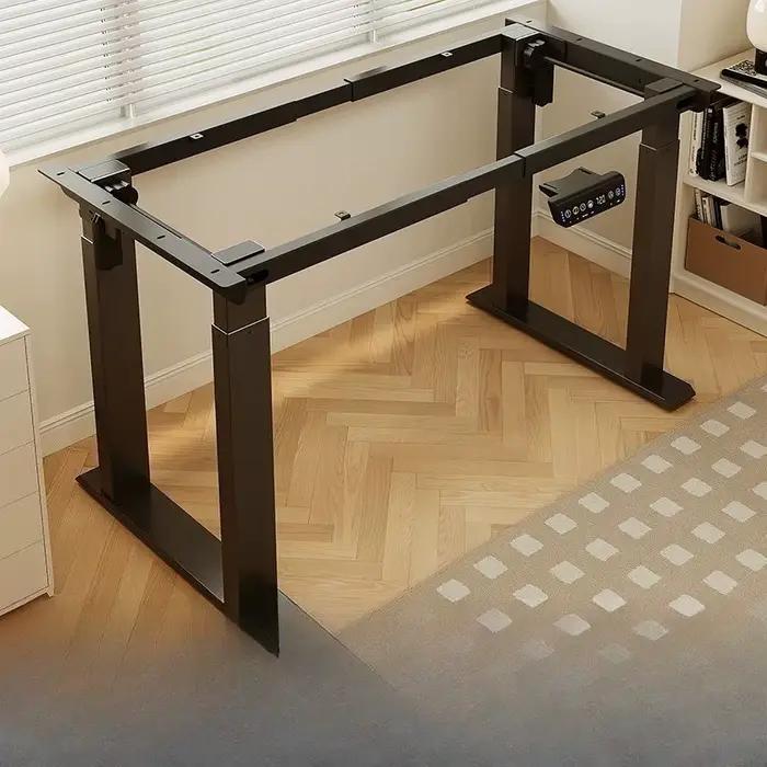 Support de bureau électrique intelligent à double moteur et quatre colonnes