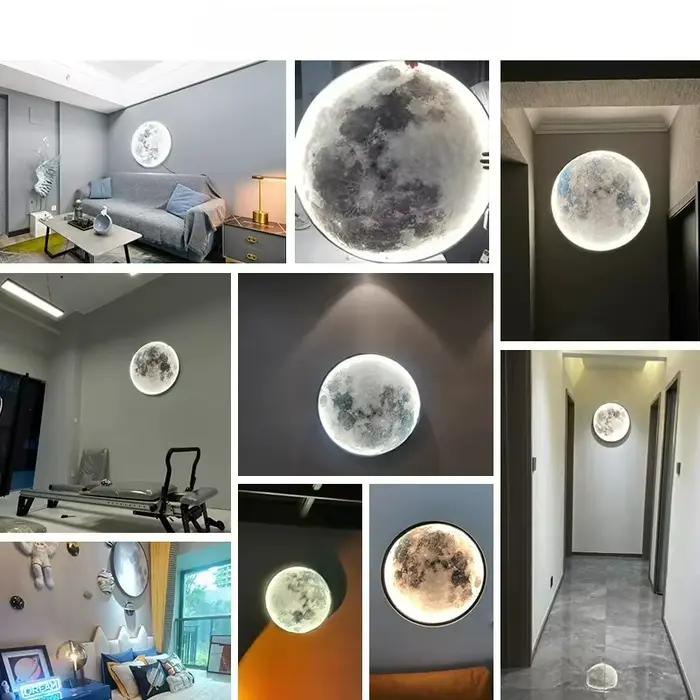 Applique murale LED moderne et minimaliste en forme de lune