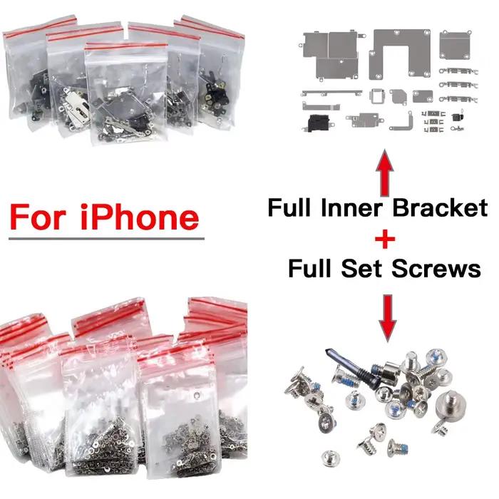 Accessoires intérieurs pour iPhone X XS XR 11 12 Mini Pro Max, support métallique avec jeu de vis complet, remplacement étanche