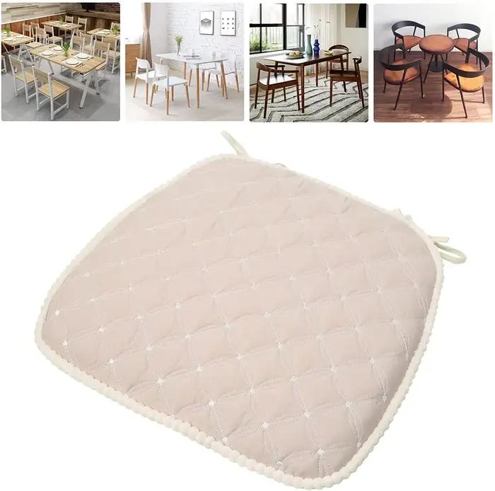 Beau coussin de siège antidérapant avec mousse à mémoire de forme pour chaise de salle à manger