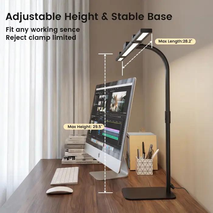 Lampe de bureau LED pour la maison et le bureau avec base