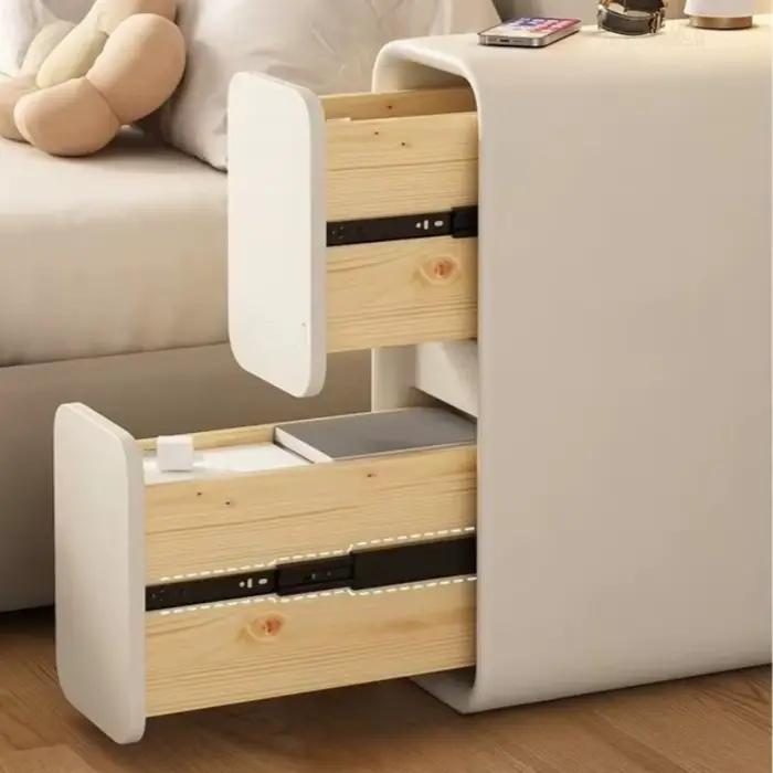 Table de chevet Ultra-étroite en bois massif