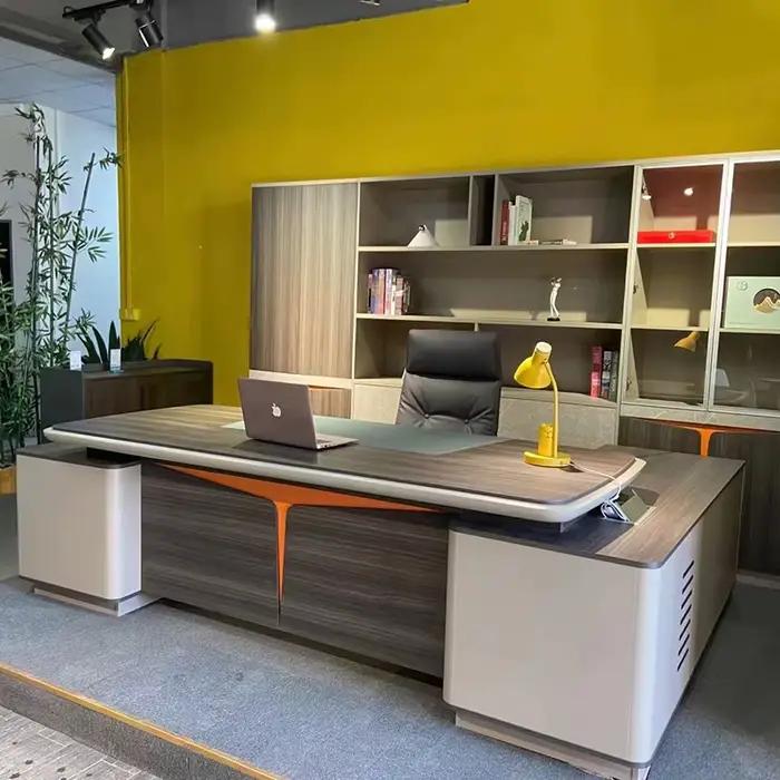 Meubles commerciaux haut de gamme Table de bureau de PDG en forme de L