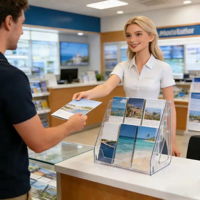 Présentoir de brochures à 5 niveaux