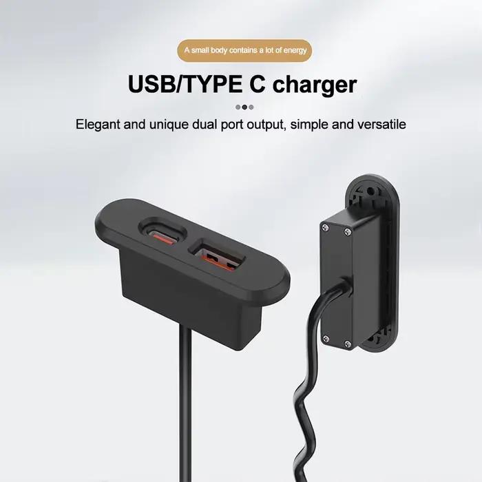 Prises encastrées sur Table 1 USB-A et 1 type-c prise de courant cachée de bureau intégrée avec rallonge de 1.2M