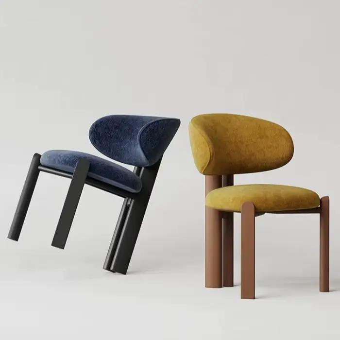 Chaise de salle à manger en cuir de haute qualité, design en bois vert, chaise moderne de luxe, Sedie Sala Da Pranzo, mobilier d'hôtel