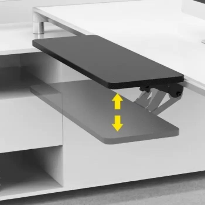 Support de clavier ergonomique avec tiroir coulissant et plateau de souris pour bureau à domicile et espace de travail professionnel多种颜色可选的家用办公电脑键盘架鼠标垫
