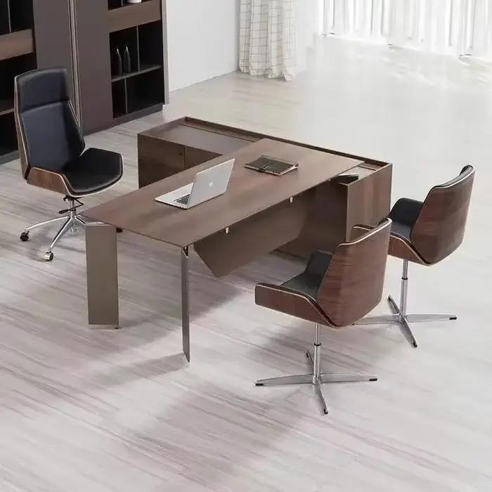 Chaise de bureau en cuir avec rotation, chaise d'ordinateur