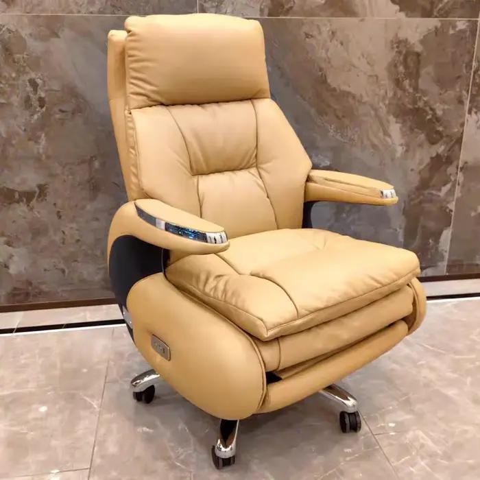 Fauteuil de bureau massant électrique inclinable de 90 à 160 degrés avec massage par micro-vibrations pour managers et dirigeants occasions spéciales