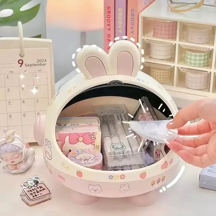 Boîte de rangement de bureau lapin