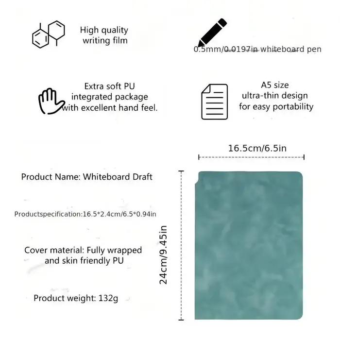 Ensemble de carnet de notes pour tableau blanc réutilisable