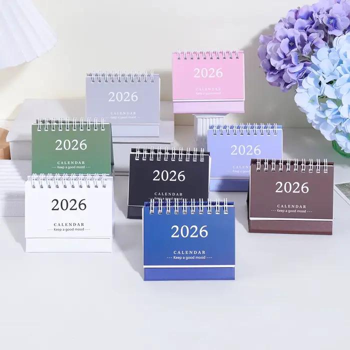 Calendrier de bureau 2026 Small Trumpet Square élégant pour bureau ou maison planification annuelle et quotidienne gestion du temps organisation occassions spéciales