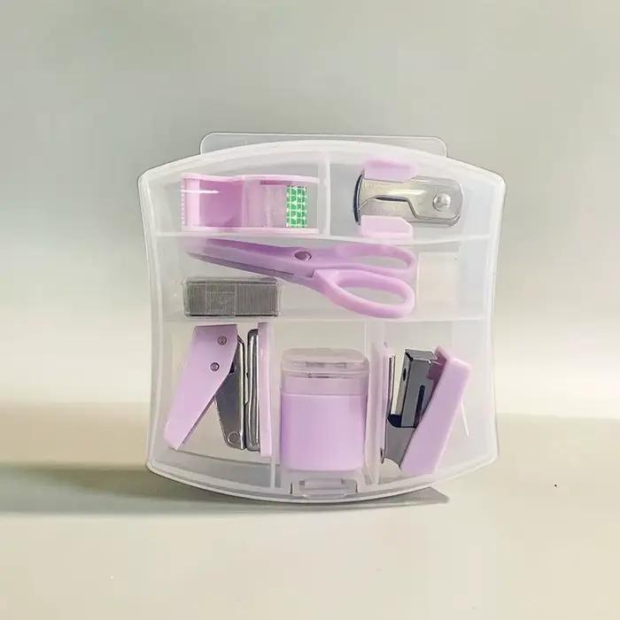 Ensemble de 8 mini fournitures de bureau avec étui portable - Comprend des ciseaux