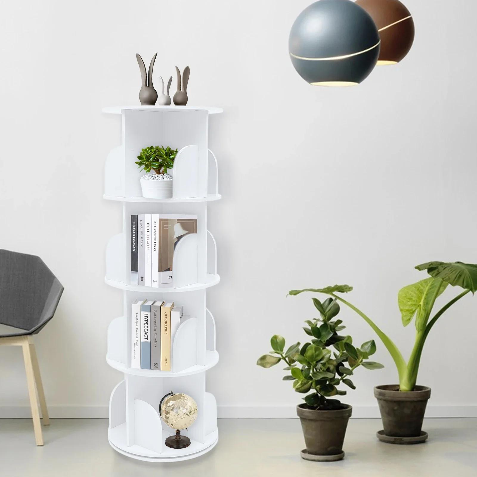 Bibliothèque rotative durable avec roulement à colonne en acier, 360 °   Installation de mortaise et