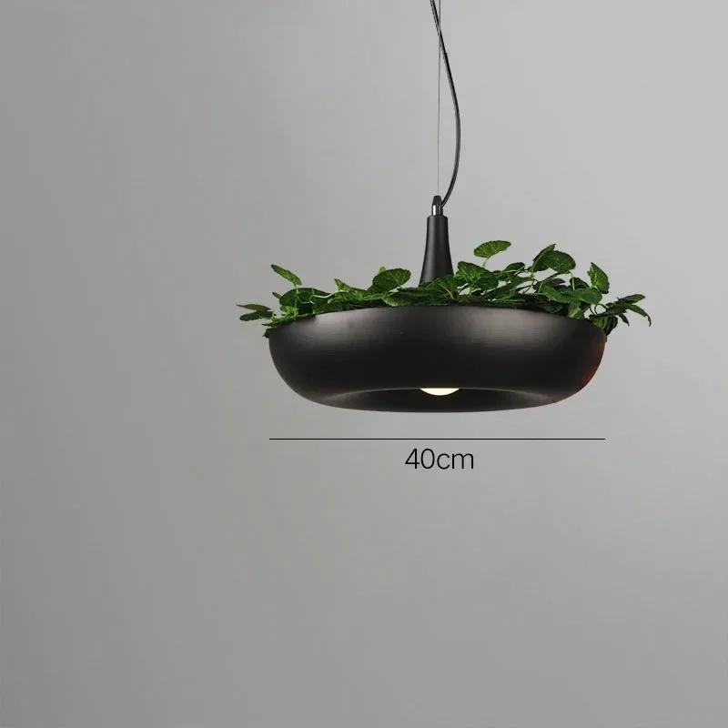 Lampe suspendue en aluminium E27 LED en forme de pot de fleurs, luminaire suspendu pour îlot de cuis