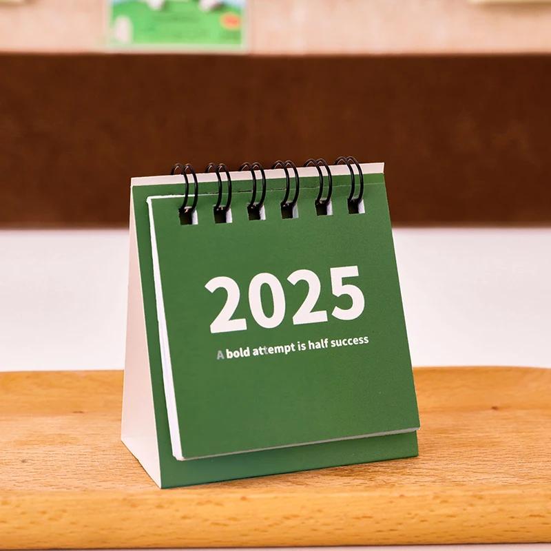 Calendrier de bureau 2025, mini calendrier Kawaii, liste de choses à faire, planificateur quotidien,