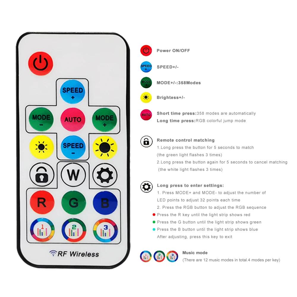 Panneau Lumineux Numérique Flexible et Adressable, Contrôleur de Musique à 17 Touches, WS2812B, DC5V
