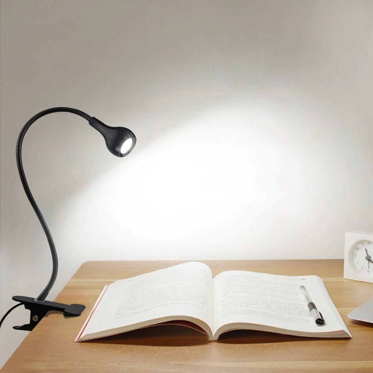 Lampe d'alimentation USB lampe de lecture avec Clip de support lampe de Table Flexible lampes de lec