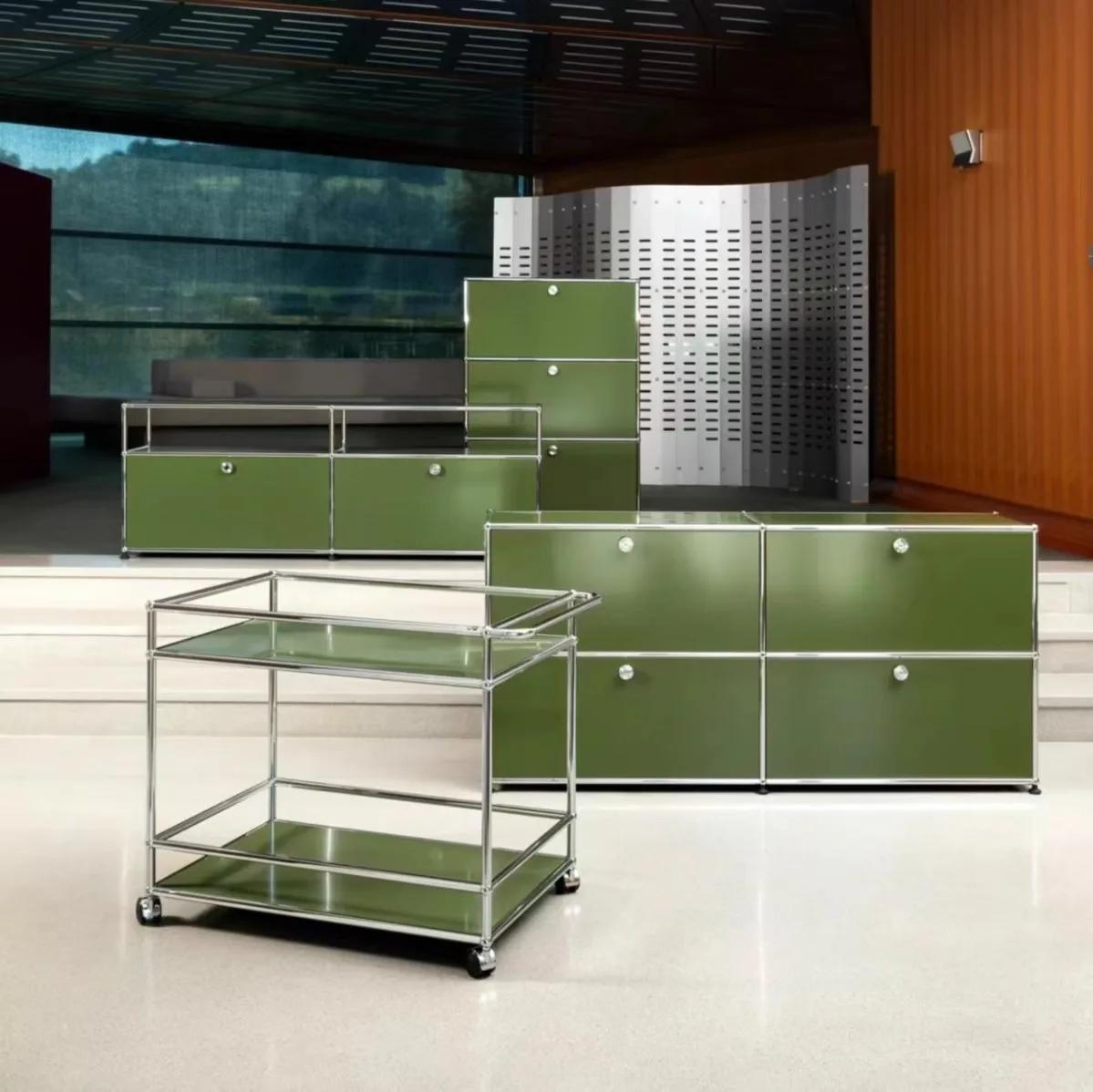 Buffet de salon, armoires de rangement, combinaison modulaire, cadre métallique pour tiroirs de bure