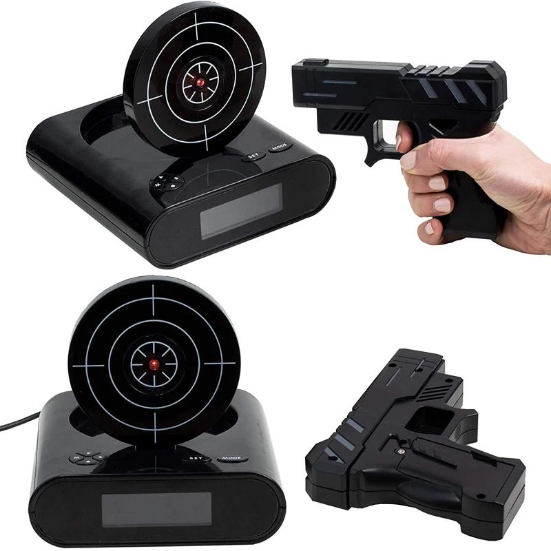Horloge de bureau électronique, pistolet numérique, réveil, Gadget cible, tournage Laser pour les no