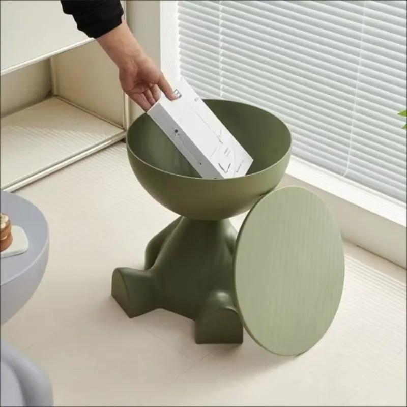 Table d'appoint de canapé créative, table basse amovible, style crème, simple, pour salon, table ron