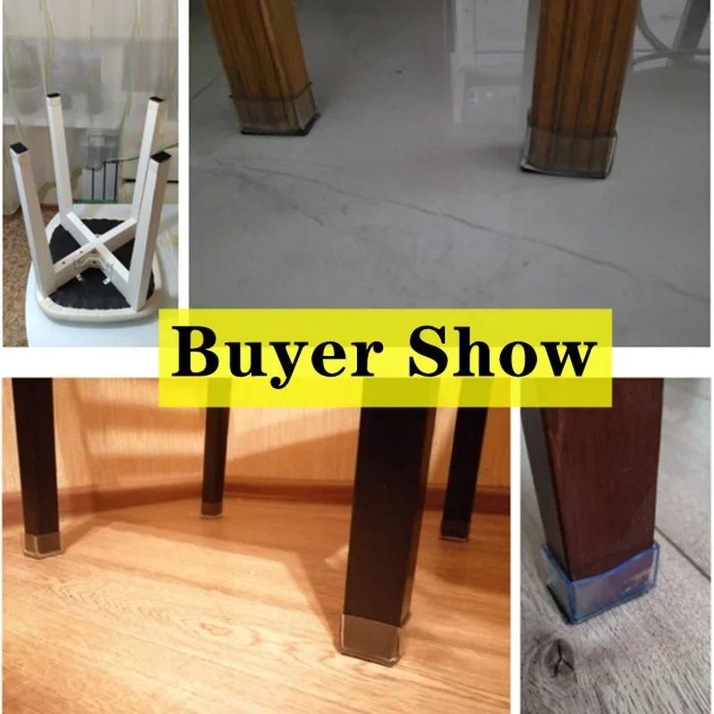 Couvre-pieds de chaise en caoutchouc antidérapants, 8 pièces, coussinets de protection des pieds, co