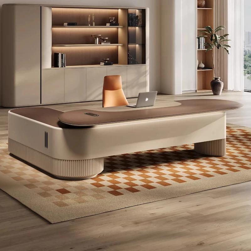 Bureau de direction européen moderne multifonctionnel avec rangement