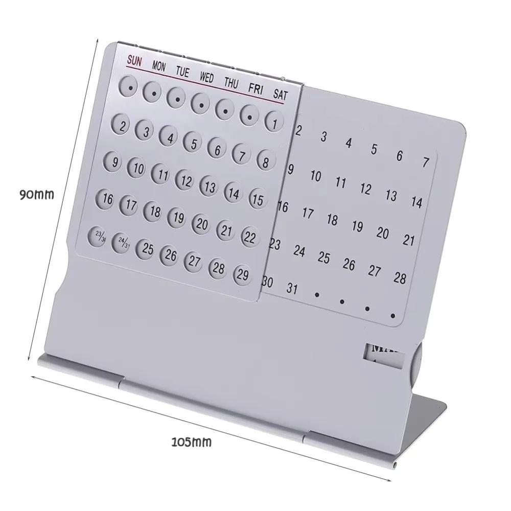 Calendrier de bureau manuel réglable en alliage d'aluminium