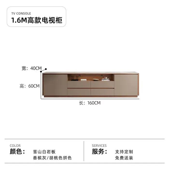 Meuble TV moderne avec cadre blanc, grand tiroir de rangement, unité de divertissement minimaliste p