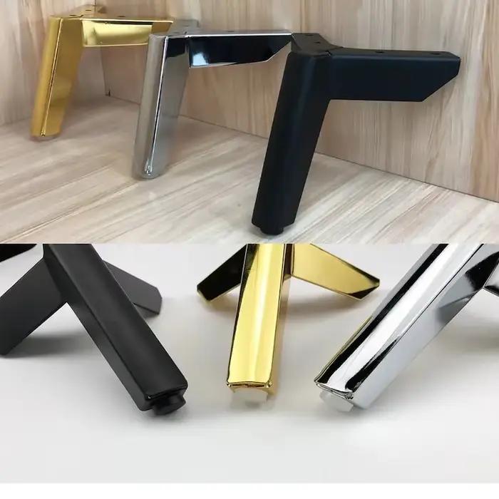 10/12/15 cm nouvelles pieds de meubles en métal noir doré hauteur pieds de canapé pour armoire lit c