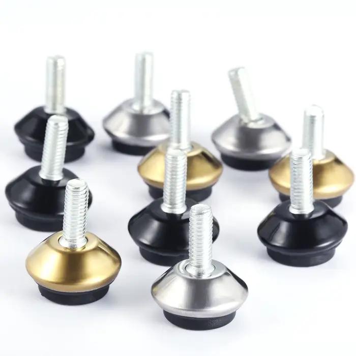Niveleurs de meubles à filetage M6, 8 pièces, pieds réglables, Base noire pour Tables, chaises, meub