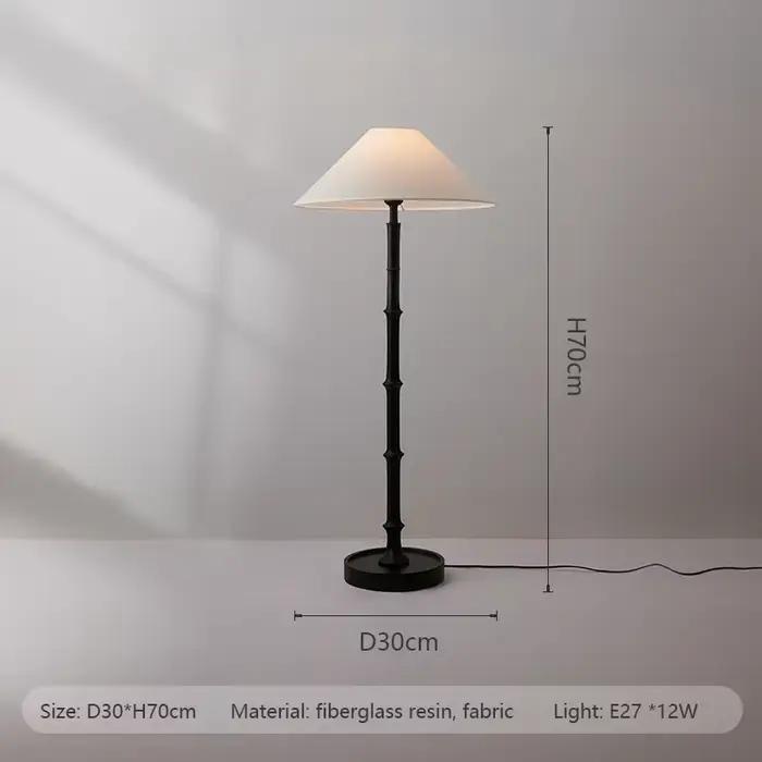 Lampe sur pied vintage style Wabi-Sabi, lampes sur pied en bambou, lampe sur pied pour salon, lampe