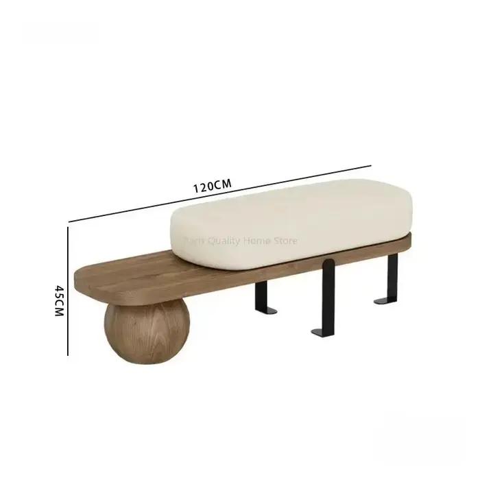 Repose-pieds créatif en forme de U, banc en bois massif, meubles de salon, porte de maison, tabouret
