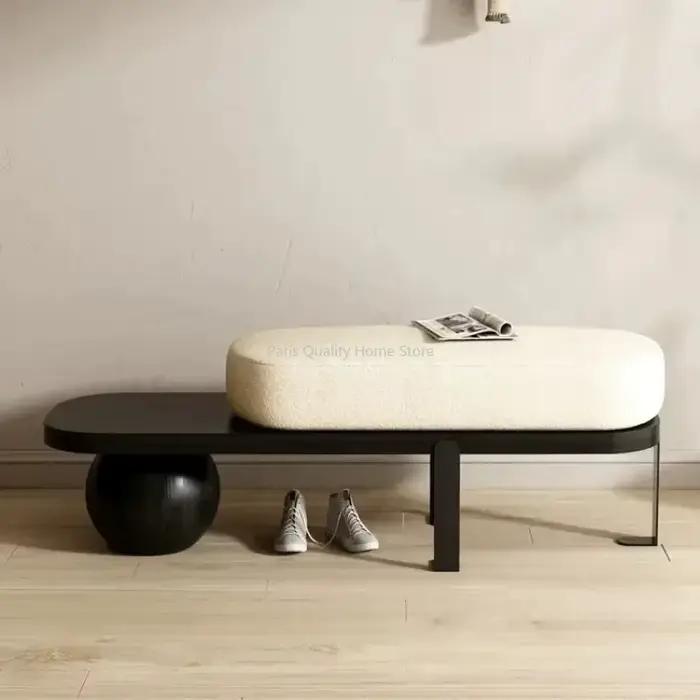 Repose-pieds créatif en forme de U, banc en bois massif, meubles de salon, porte de maison, tabouret