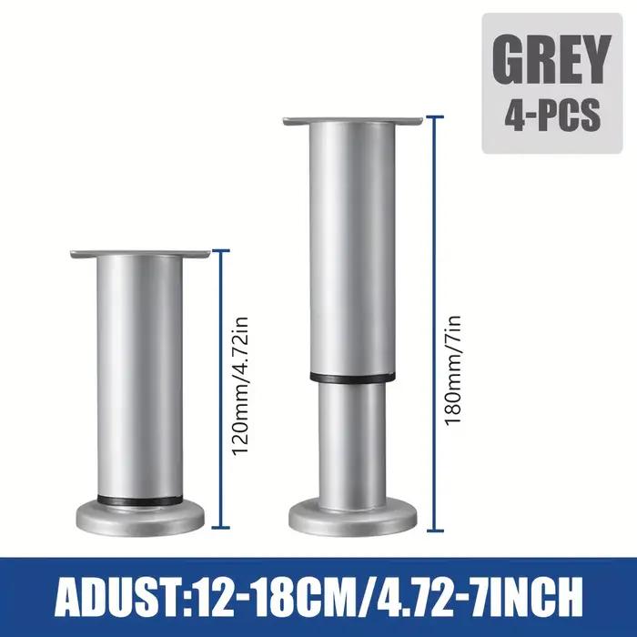Pieds de meubles réglables robustes – Réglage de la hauteur sans outil (4,72" à 16,5" /12-42 cm), co
