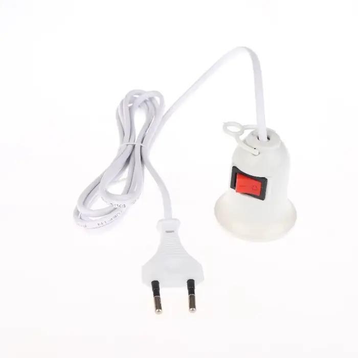 ♥ Prise ue E27 avec interrupteur et câble Long de 3/5 mètres, support de lampe, cordon d'alimentatio