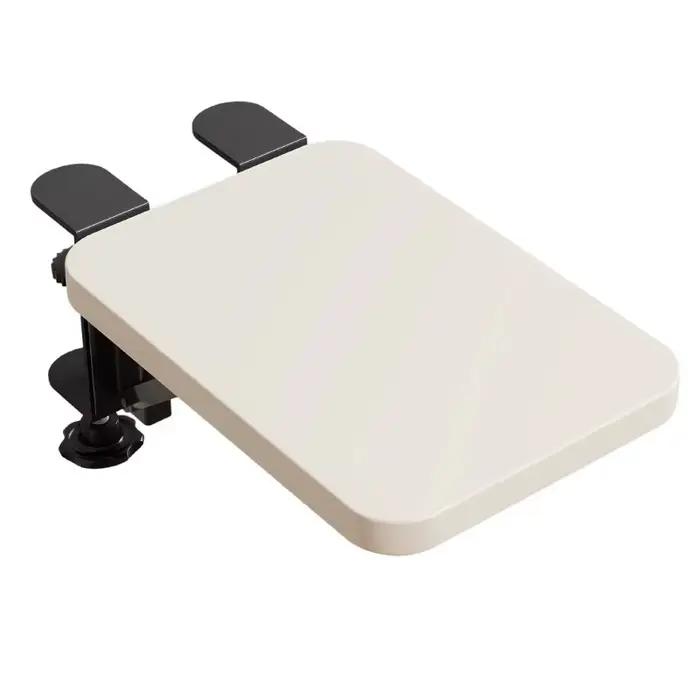 Plateau ergonomique pour ordinateur portable et clavier, extension montée sur bras de bureau pliable