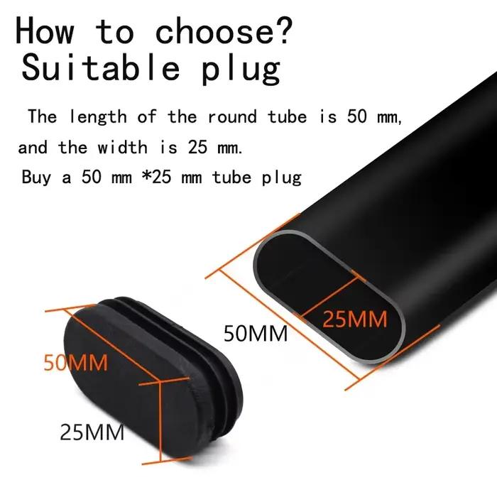 Embout de Protection Anti-Poussière pour Pied de Table, Tube Ovale, pour Chaise, Chaussette de Prote
